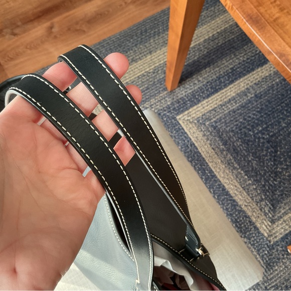 Dooney & Bourke Pebble Leather Dark Gray Tote w/ accessories - Picture 8 of 16